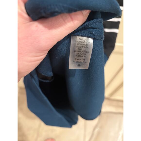 Ivanka Trump Teal Black Sheath Dress Size 6 - Picture 5 of 6